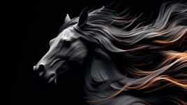 Black Spanish Horse&039;s Twilight