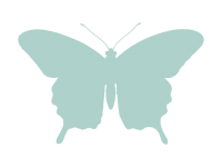 Butterfly Blue Silhouette Clipart