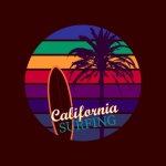 California Surfing Vintage Poster