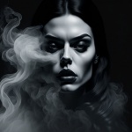 Dark Woman In Smoke