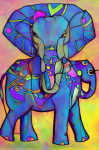 Elephant Illustration Abstract