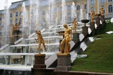 Gilded Statues On Grand Cascade
