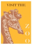Giraffe Zoo Travel Poster