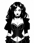 Goth Girl Illustration Clipart