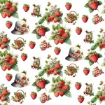 Strawberries Seamless Pattern