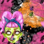 Pink Halloween Zombie
