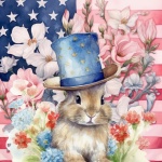 Independence Day Bunny Rabbit USA
