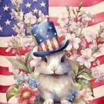Independence Day Bunny Rabbit USA