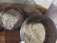 Preparing Oatmeal Cookie Dough