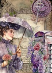 Vintage Victorian Lavender Woman