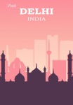 India, Delhi Travel Poster