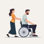 Man On Wheelchair