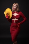 Red Dress, Classic, Hat