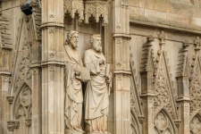 Stone Statue On A Cathedral