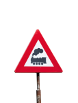 Traffic Sign, Train Arriving, Png