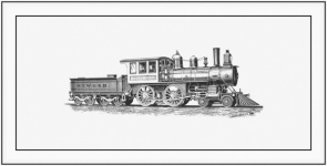 Vintage Railroad Locomotive Train