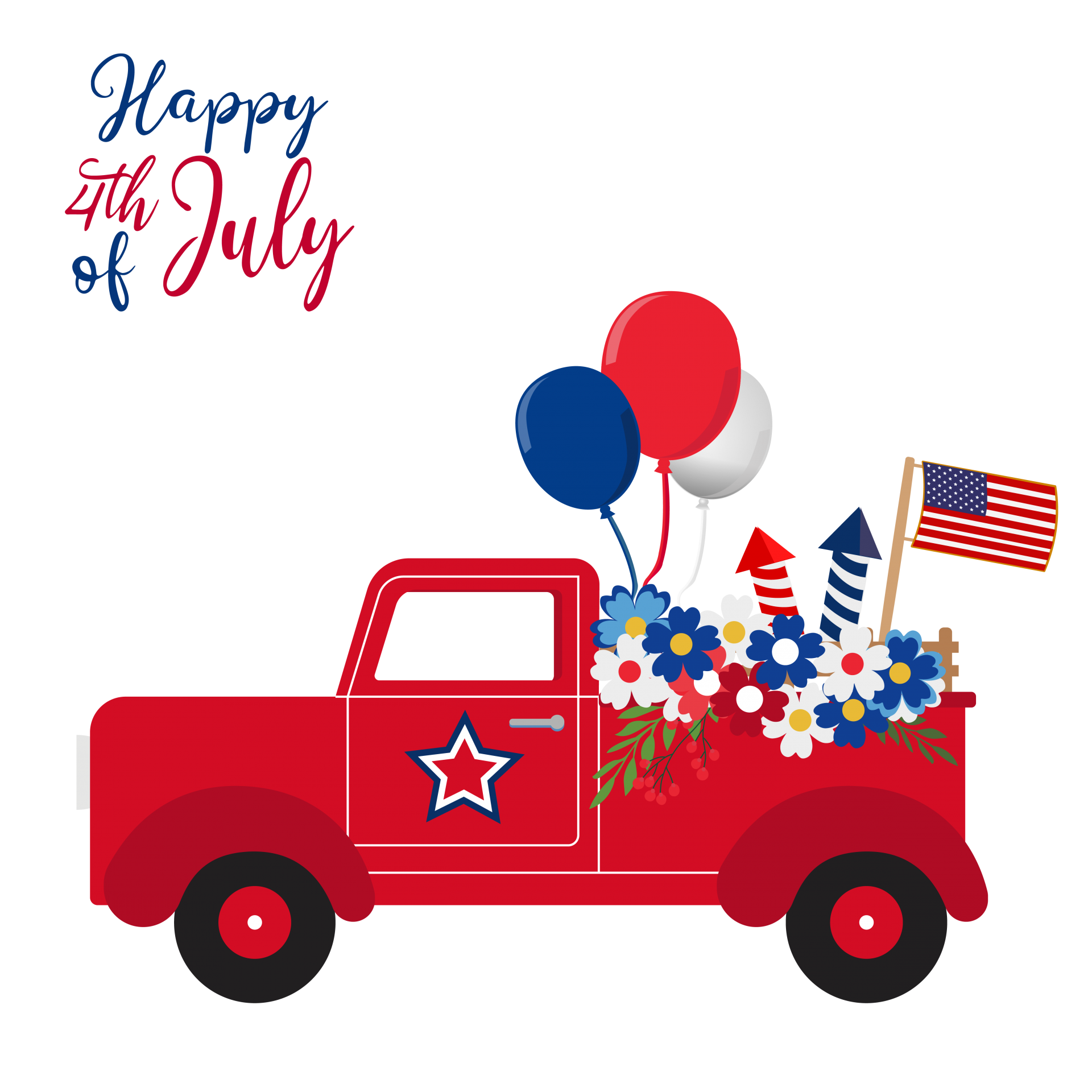 American Independence Day Truck