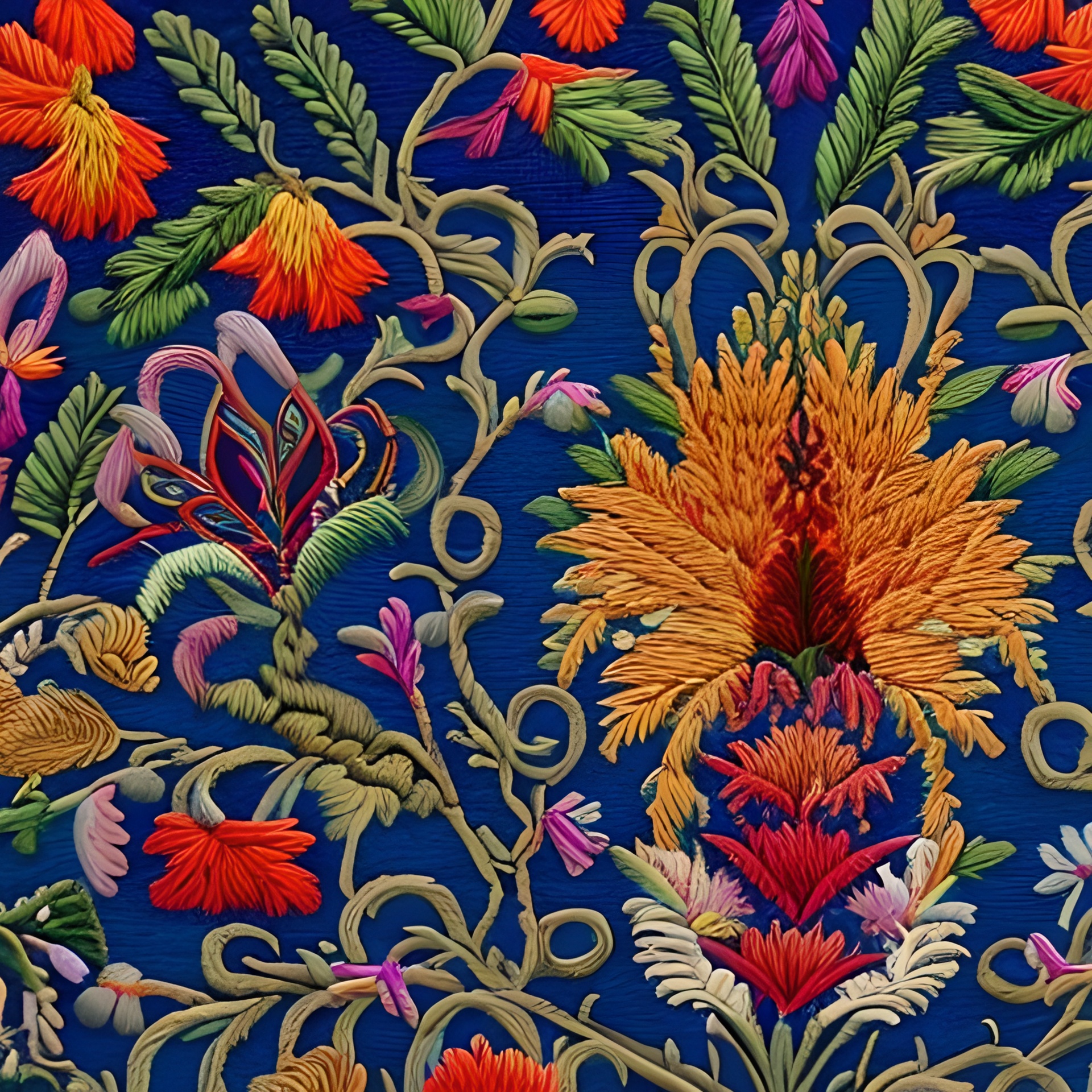 Embroidered Crewel Fabric Free Stock Photo - Public Domain Pictures