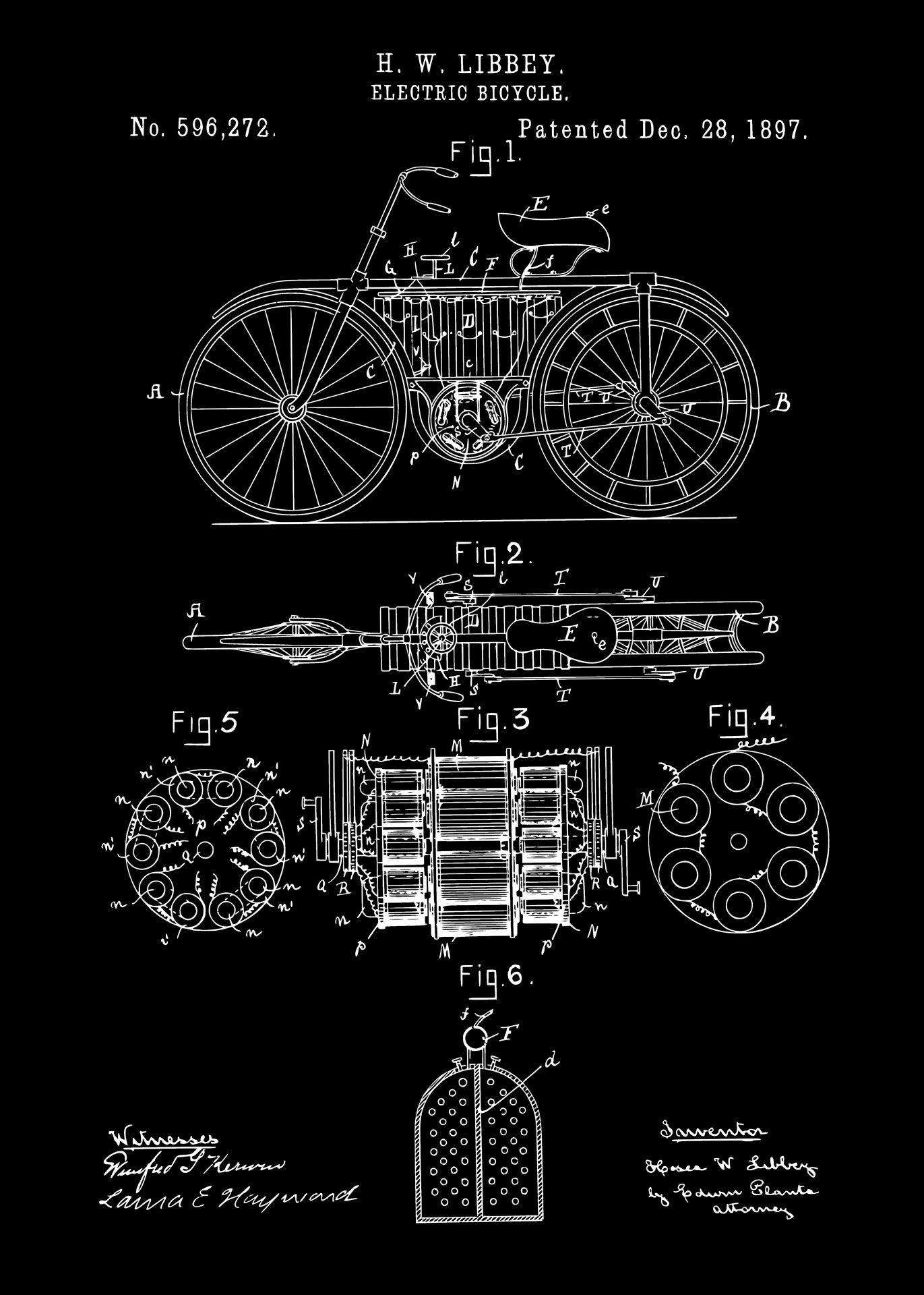 Vintage Electric Bicycle Patent