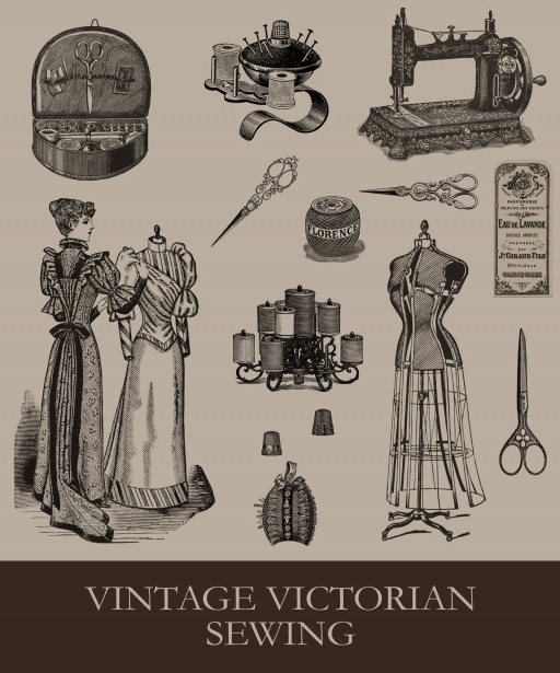 Vintage Victorian Sewing Art Free Stock Photo - Public Domain Pictures