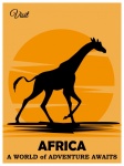 Africa Sunset Travel Poster
