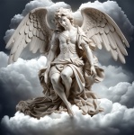 Angel Figure In Clouds