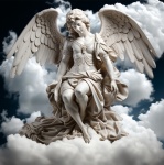 Angel Figure In Clouds