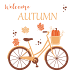 Autumn Bicycle Retro Background
