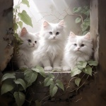 Baby White Cats&039; Charm And Delight