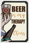 Beer Therapy Vintage Poster