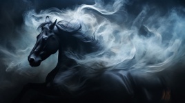 Black Spanish Horse Midnight Whispe