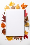 Blank Board With Autumn Leaves