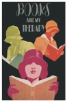 Books Women Vintage Poster