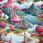 Candy Village Background