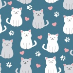 Cats Cute Pattern Background