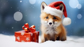 Christmas Fox In Snow