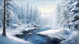 Crystal Elegance Snowy Landscape