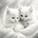 Expressions Of Baby White Cats