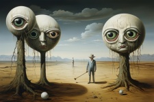 Eyeballs On Sticks Surrealism