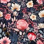 Floral Seamless Pattern Background
