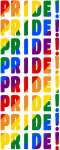 Gay Pride Letters On White