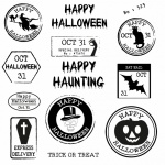 Halloween Rubber Stamps Set