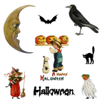 Halloween Vintage Sticker Set