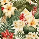 Hawaiian Floral Seamless Pattern
