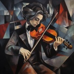 Man Musician Playing Violin