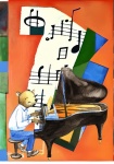 Abstract Jazz Music Illustration