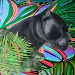 Colorful Black Panther Tropical