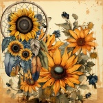Sunflower Dream Catcher