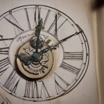 Vintage Sepia Clock Drawing