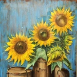 Sunflower Still Life Painting